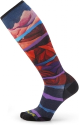 Smartwool Women's Ski Zero Cushion Print OTC Socks - Multicolor