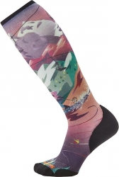 Smartwool Women's Ski Targeted Cushion Lift Bunny Print OTC Socks - Multicolor