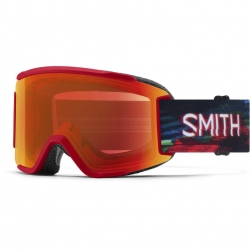 Smith Squad S Snow Goggles Crimson Glitch Hunter - ChromaPop Everyday Red Mirror