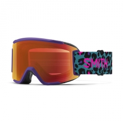 Smith Squad S Snow Goggles Purple Haze Neon Cheetah - ChromaPop Everyday Red Mirror