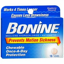 Bonine - Motion Sickness Prevention Chewable Tablets