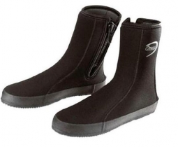 Cressi 5mm Boots with Soles High top Zip - Black