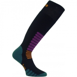Euro Ski Zone OTC Sock - Black / Asphalt