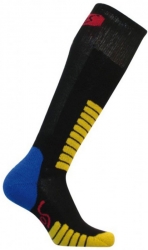 Euro Ski Supreme Jr. OTC Sock - Black / Yellow