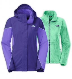 The North Face Women's Boundary Triclimate Jacket - Garnet Purple/Starry Purple/Surf Green