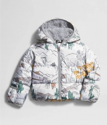The North Face Baby North Down Hooded Jacket - White Like a Wolf