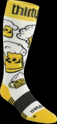 Thirty Two TM Double Sock - White / Yellow