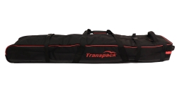 Transpack Ski Vault Double Pro Rolling Ski Bag - Black / Red Electric