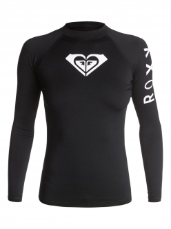 Roxy Whole Hearted Long Sleeve Rashguard - Black