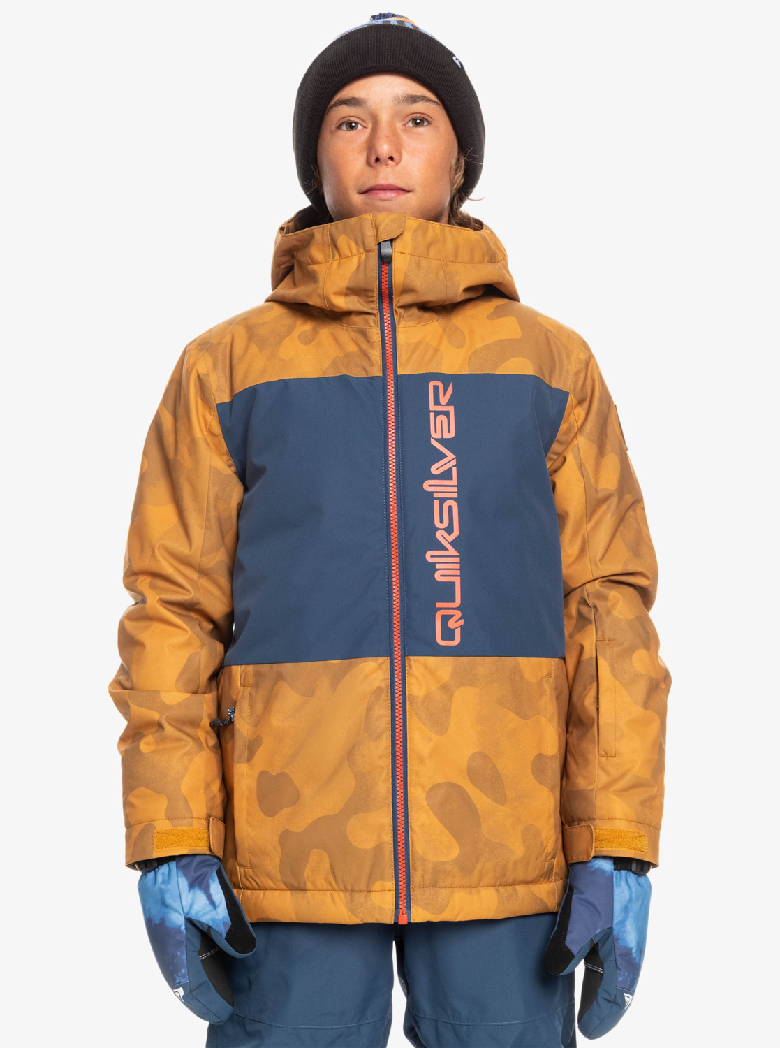 Quiksilver Side Hit Youth Jacket - Fade Out Camo: Neptune Diving & Ski