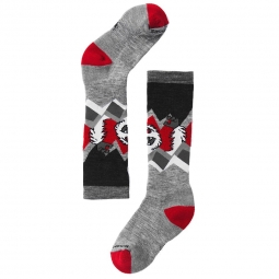 Smartwool Kids' Wintersport Full Cushion Yeti Pattern OTC Socks - Black
