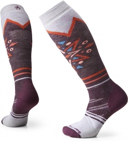 Smartwool Women's Ski Full Cushion Mountain Snowflake Pattern OTC Socks - Bordeaux
