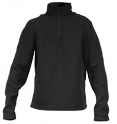 Hot Chillys Kid's Pepper Fleece Zip-T Long Sleeve - Black