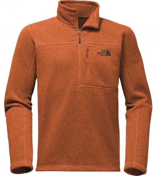 the north face orange fleece