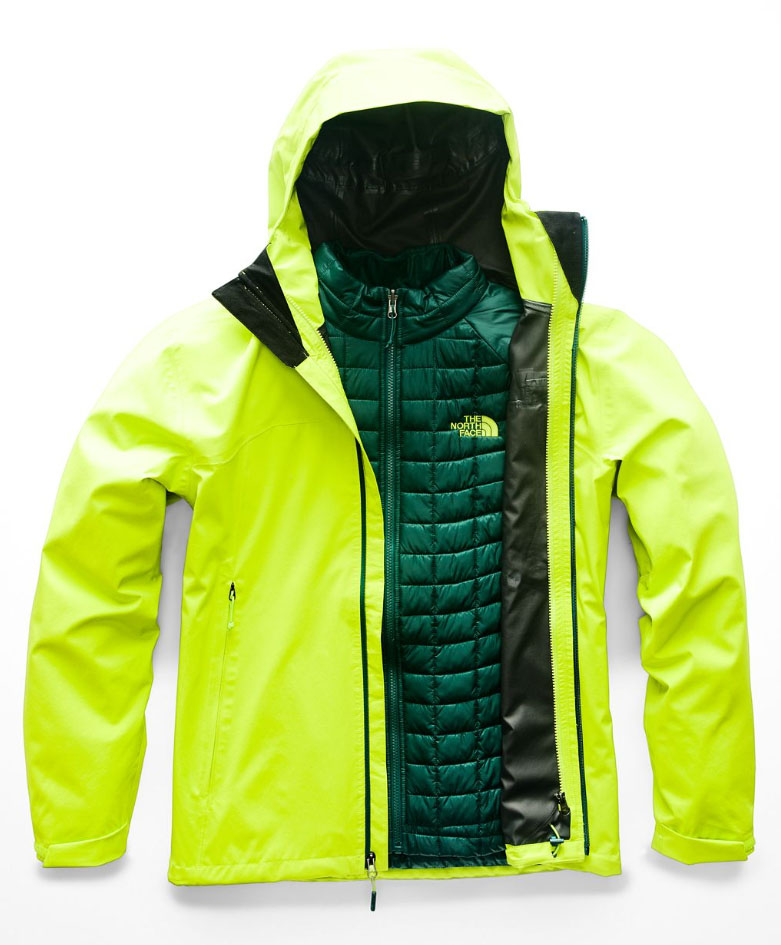 The North Face Men's ThermoBall Triclimate Jacket Lime Green Lime Green ...