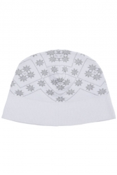 Nils Fair Isle Hat - White and Silver