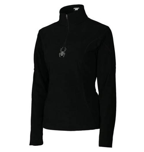 Shimmer Bug Half Zip T-Neck - Frost (Blue) - Womens | Spyder