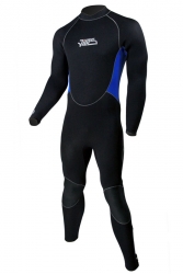 Tilos Men's 7/5mm Semi-Dry Seal Full Wetsuit - Black/Blue